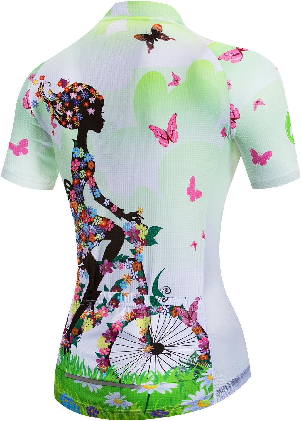 JPOJPO Womens Cycling Jersey,Bike Shirt Quick-Dry Breathable Reflective S-2XL Tops