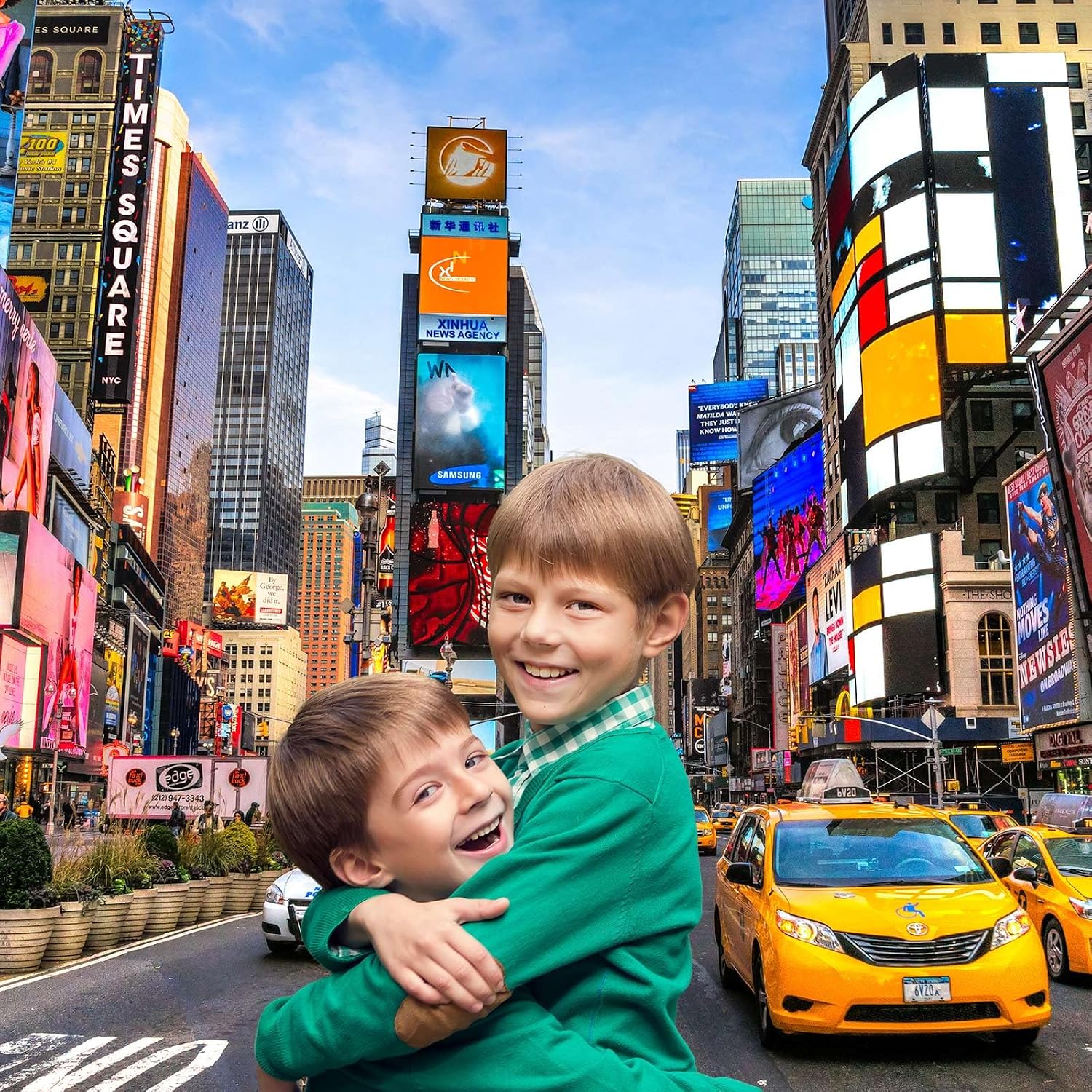 7x5ft New York City Backdrop Times Square Street Modern Skyscrapers Photography Background Birthday Party Banner Video Broadcast Decorations Travel Decor Children Adults Studio Prop Decor
