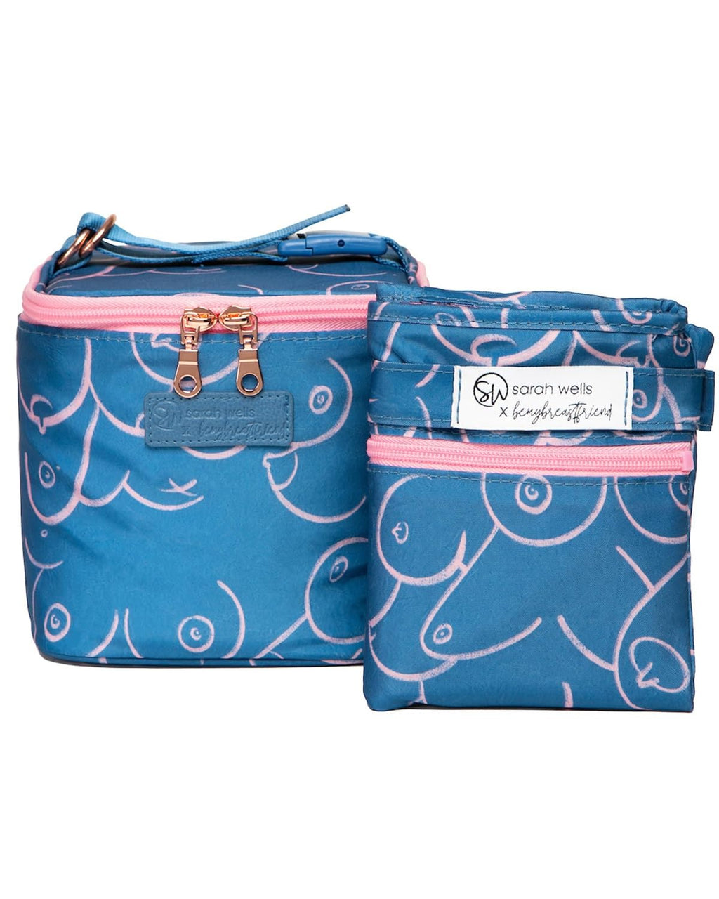 Sarah Wells Pumparoo Wet/Dry Bag with Staging Mat (Blue Pattern)