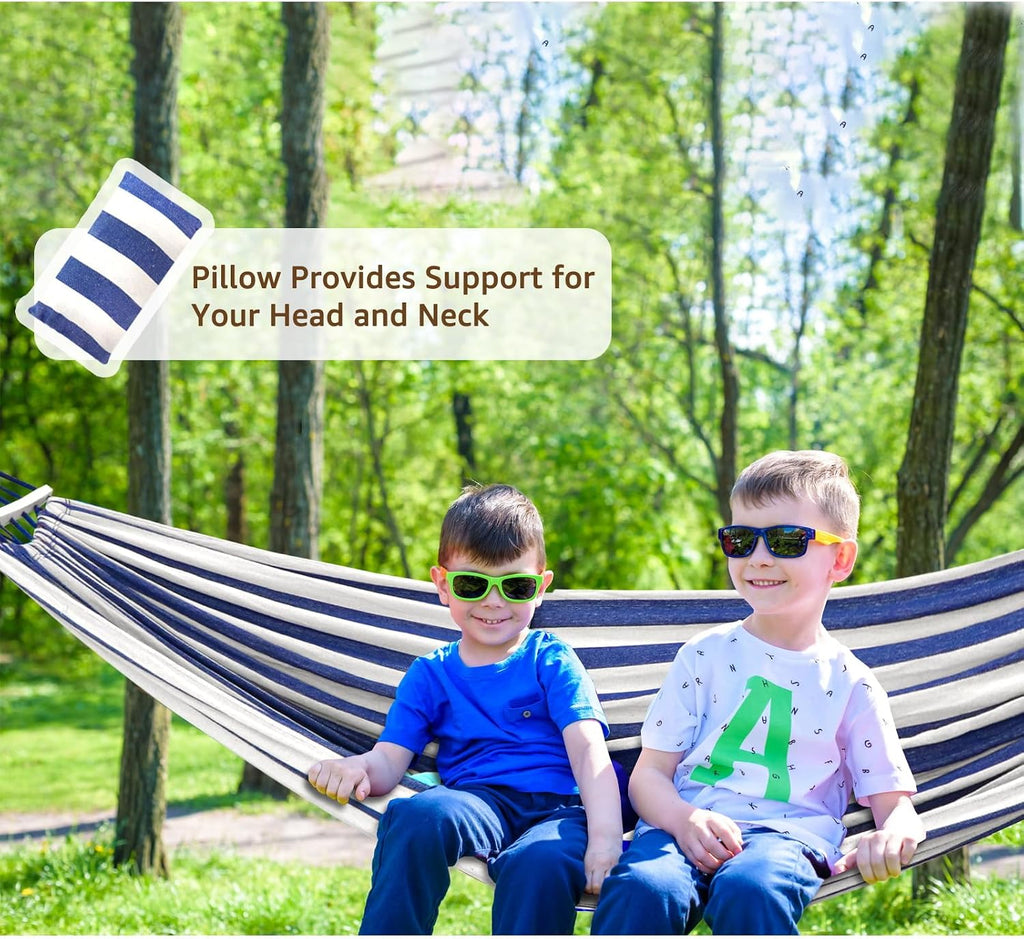 Chihee Cotton Hammock 8.9x4.9ft Holds Up to 660lbs Prevents Side-Tipping