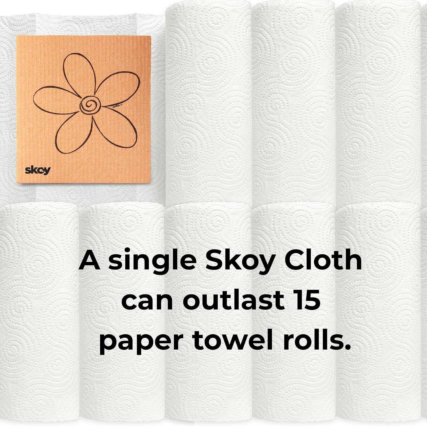 Skoy Cloth, 10-Pack Versatile Swedish Dishcloths for Kitchen and Household Use, Reusable Cleaning Cloths, Planet-Friendly, Dishwasher and Dryer-Safe, Children are The Future