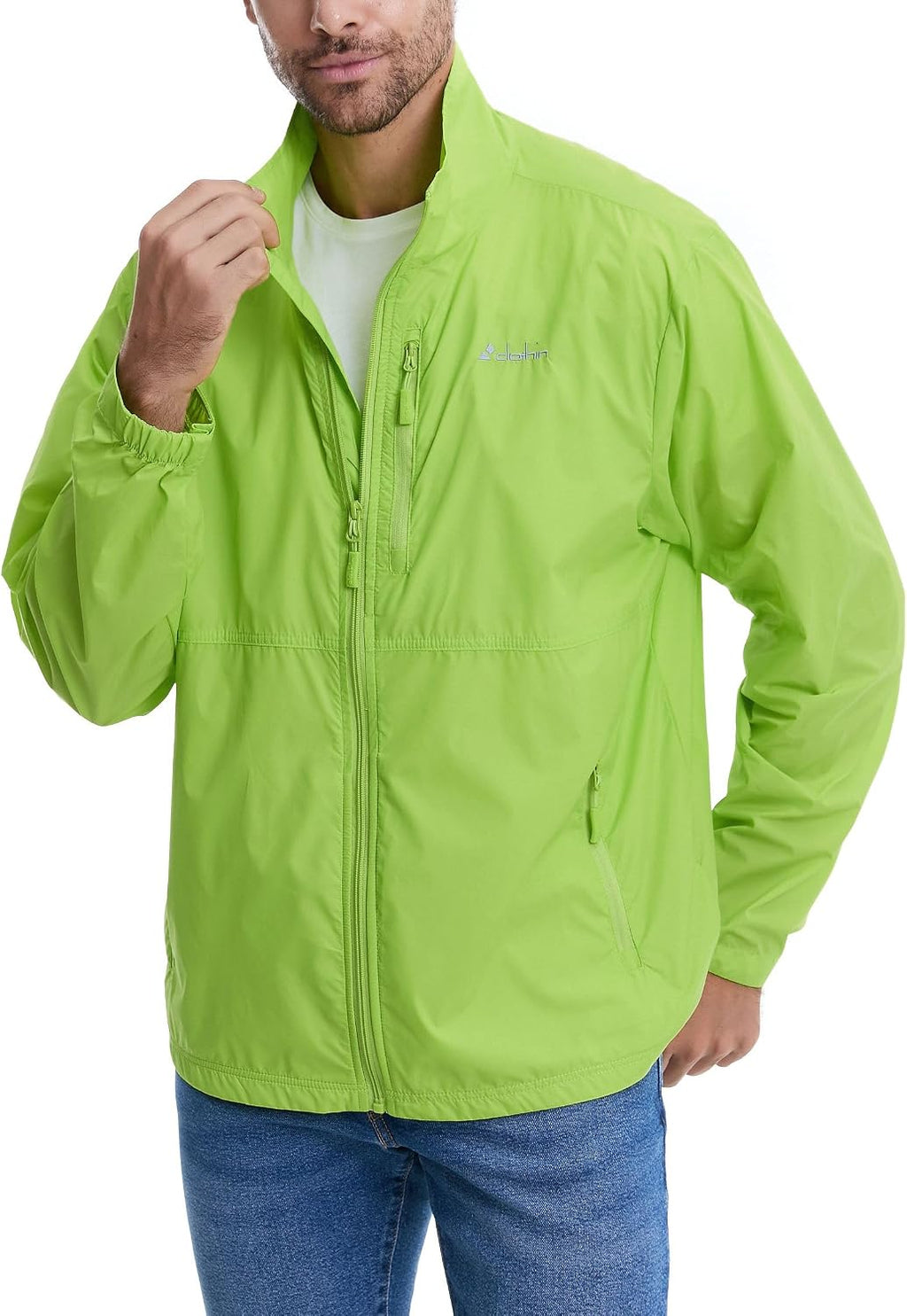 clothin Men's Lightweight Water-Resistant Packable Windbreaker