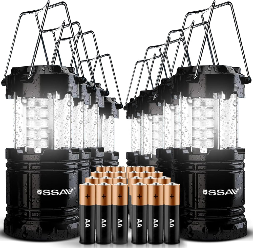 SSAV Battery Powered LED Lanterns (Batteries Included) (3 Pack)