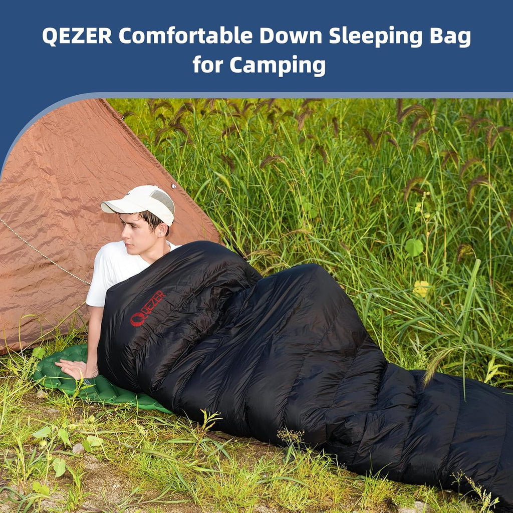 Down Sleeping Bag for Adults, 620 Fill Power Backpacking