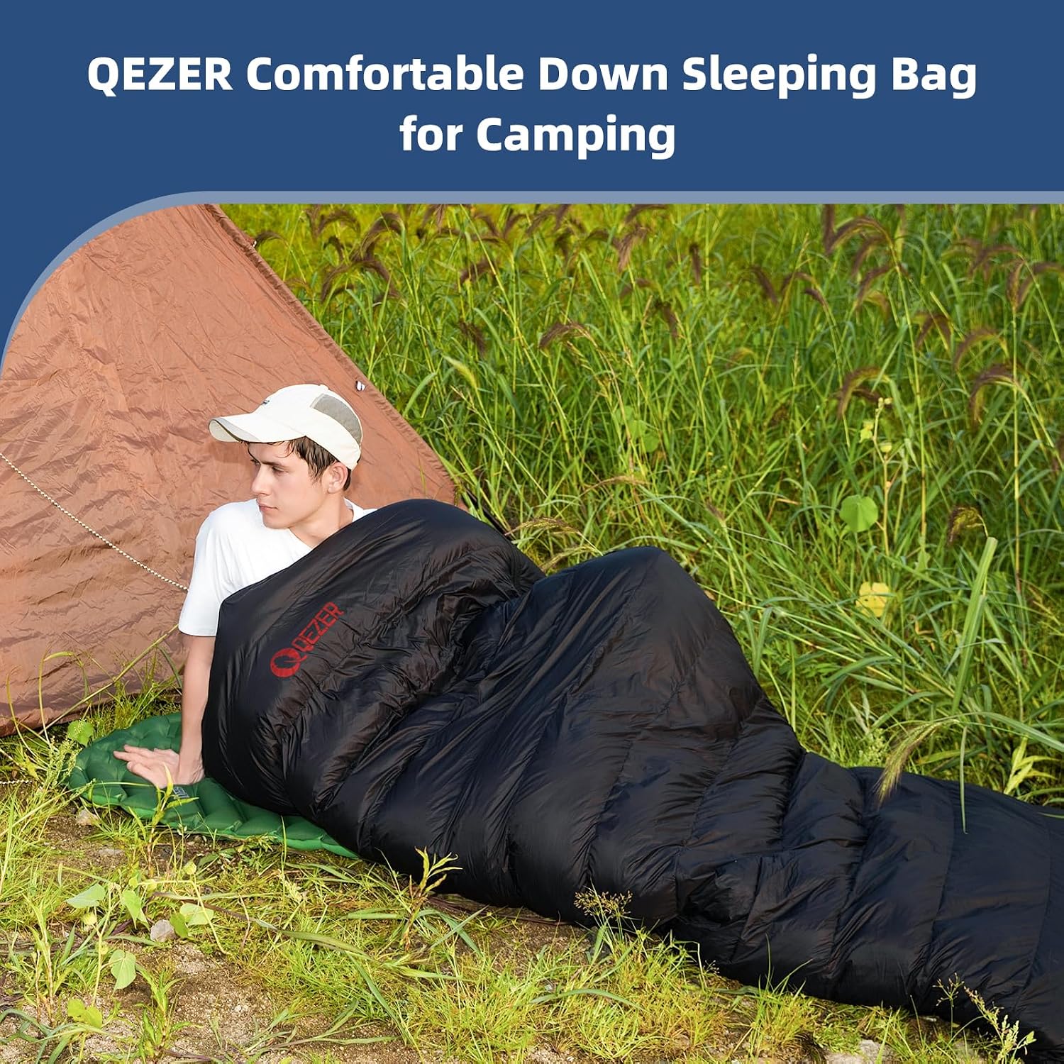 Down Sleeping Bag for Adults, 620 Fill Power Backpacking