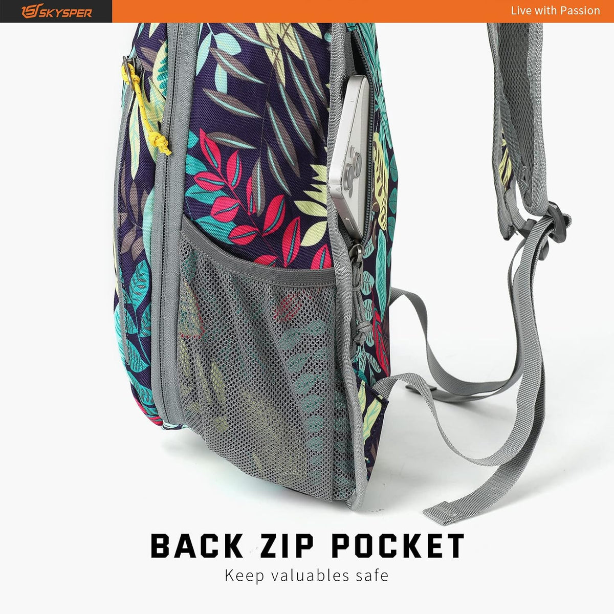 SKYSPER Small Daypack 10L Hiking Backpack Packable Lightweight Travel Day Pack for Women Men