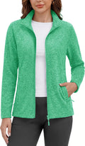 MAGCOMSEN Womens Fleece Zip Up Jacket with Pockets Lightweight Soft Coat