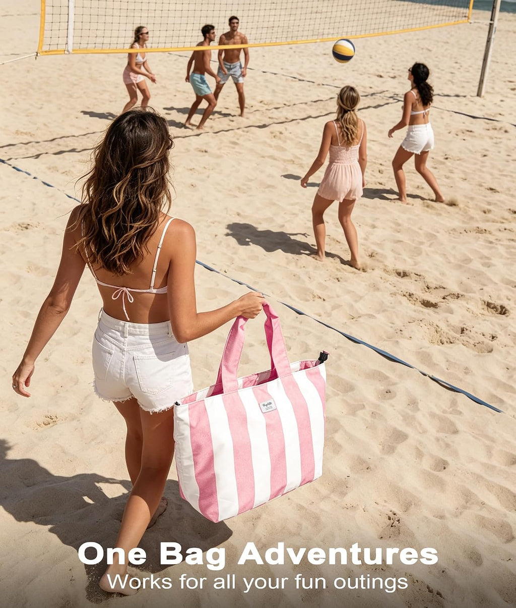 Bagelite Beach Bags Waterproof Sandproof, XL Large Pool Tote Bag for Women