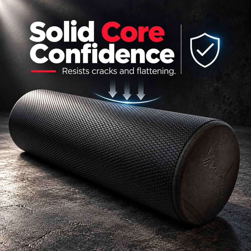 6-in-1 Foam Roller Set - 18" High Density Trigger Point Back Roller