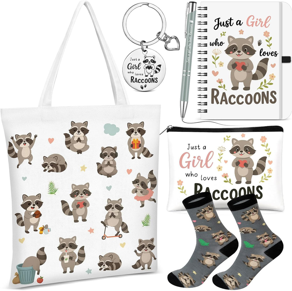 Gilprop 6 Pcs Raccoon Lover Gift: Just Girl Who Loves Raccoons