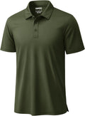 TACVASEN Men's Polo Shirts Short Sleeve Dry Fit Collared Golf Shirt