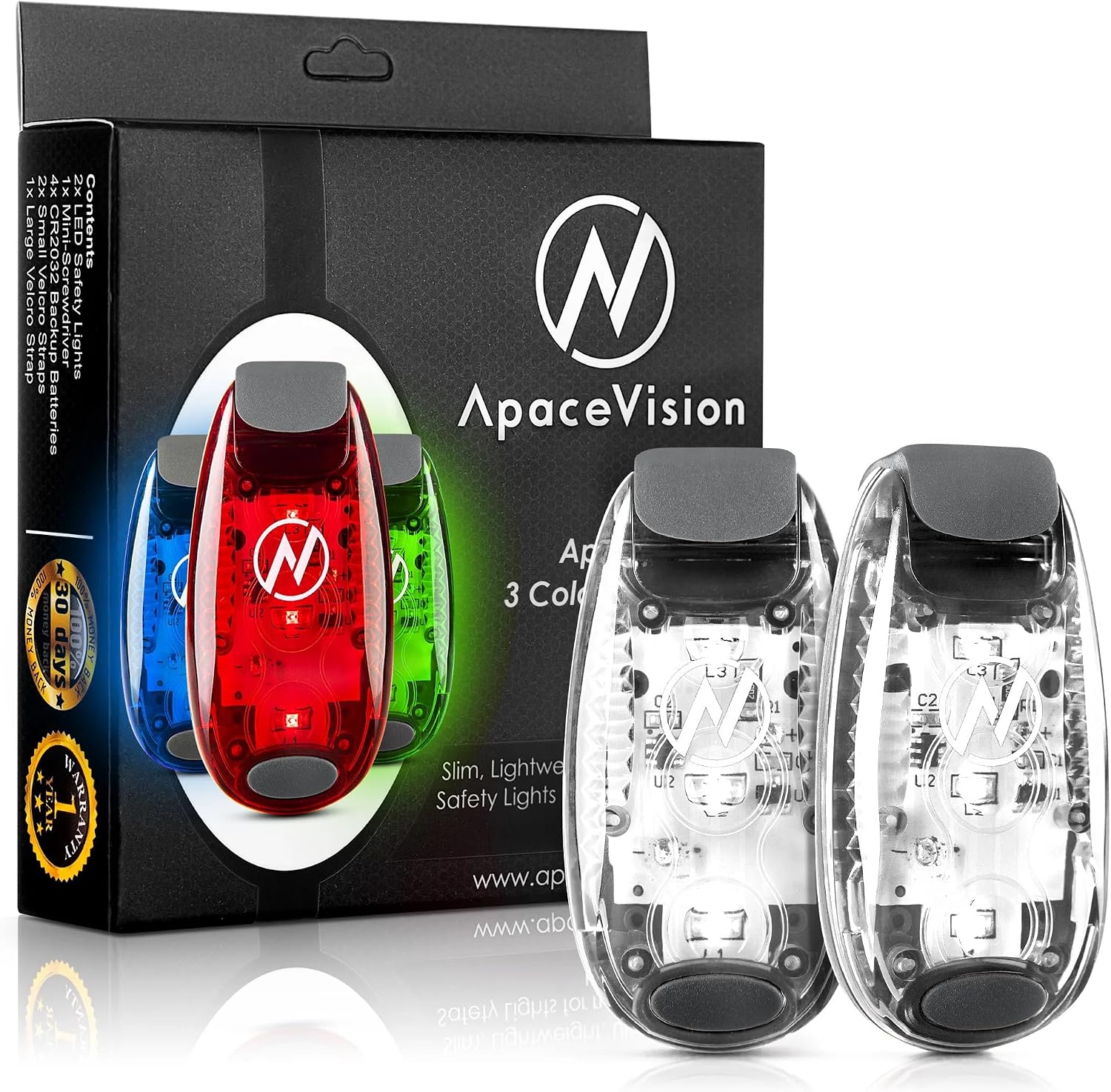 LED Safety Light (2 Pack) with Bonus Items – Clip On Strobe/Running Lights for Runners, Dogs, Bikes, Walking and More