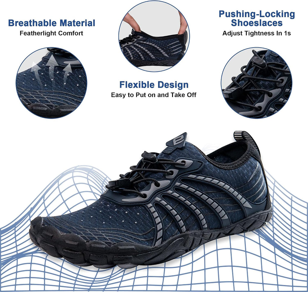 Water Shoes for Women Men, Barefoot Quick Dry Pool Shoes for Outdoor