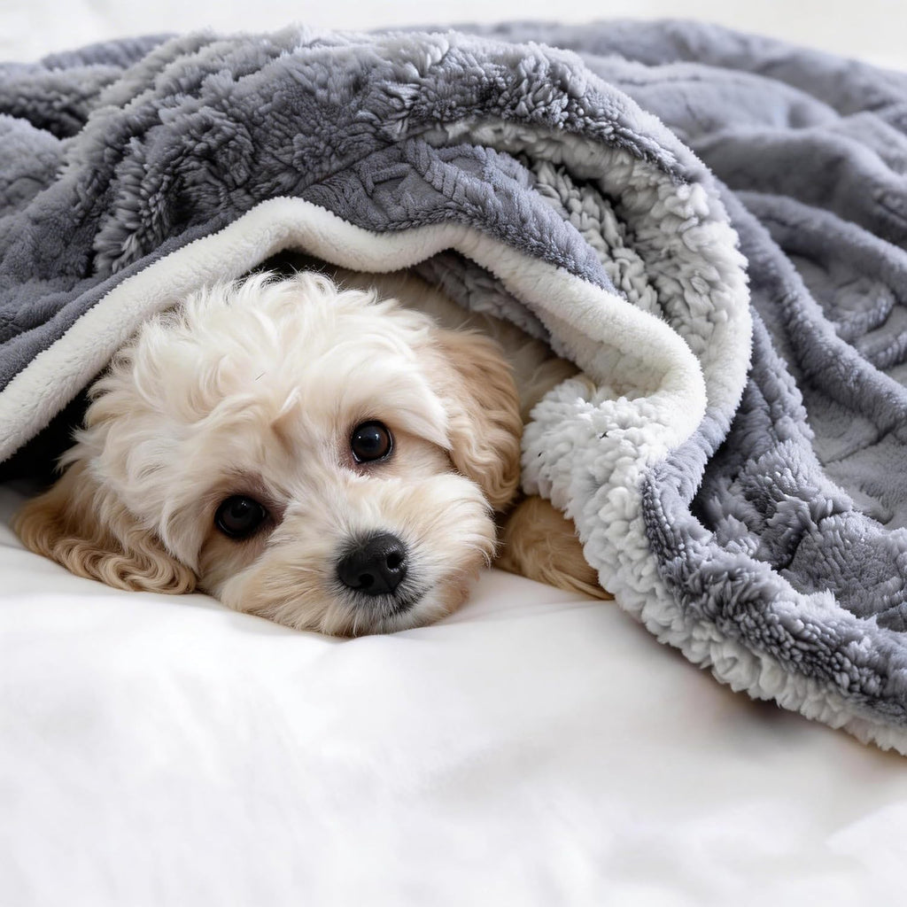 Full Size Reversible Sherpa Fleece Soft Blanket for Couch,Dark Gray,80"x90"