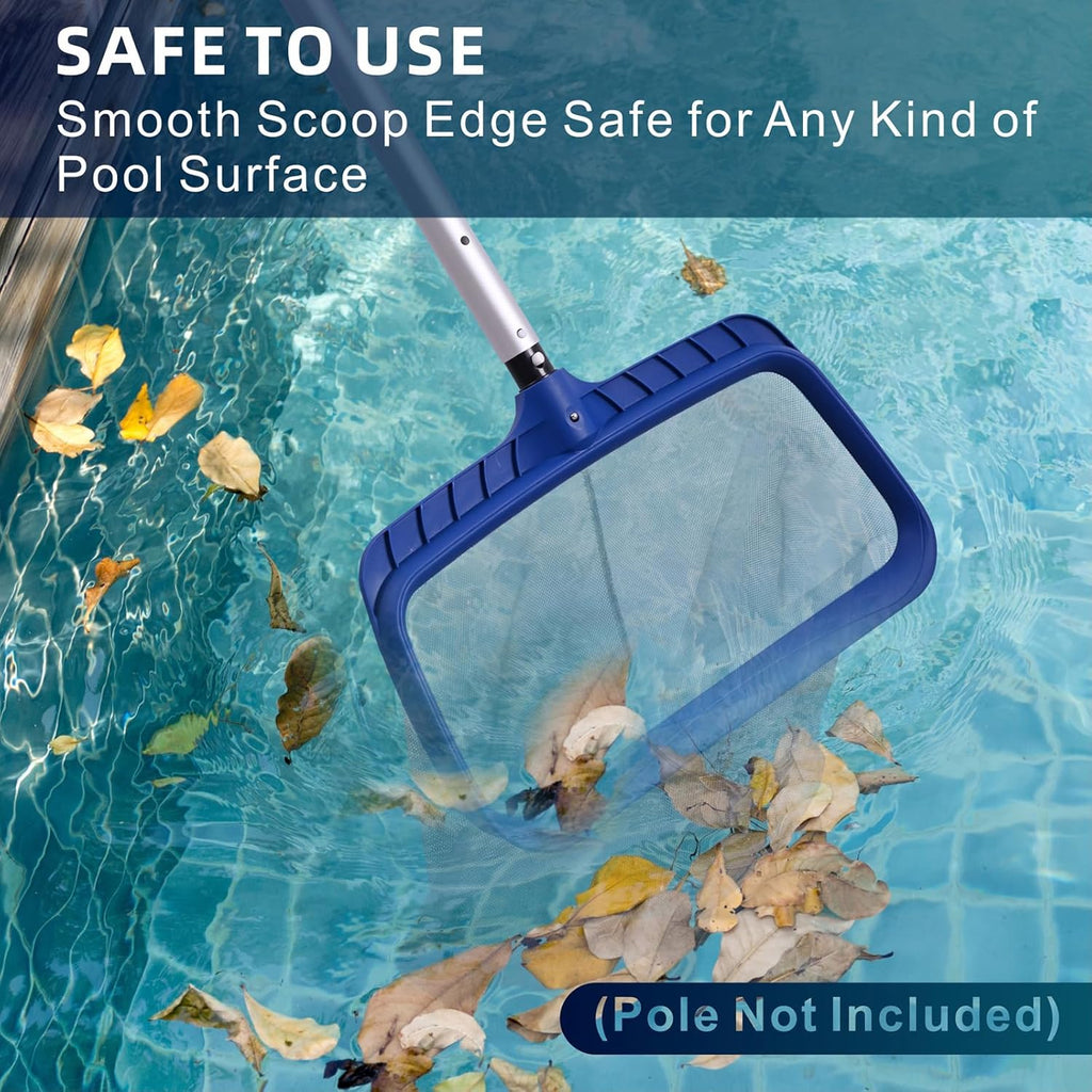 POOLAZA Pool Skimmer Net, Deep Net with Reinforced Frame & Easy Scoop Edge