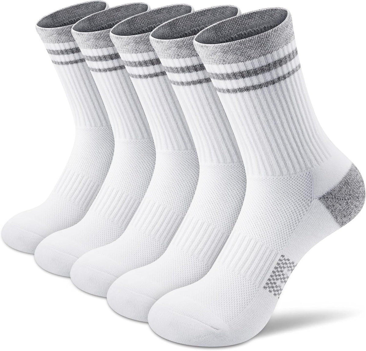 Gonii Women Athletic Cushioned Crew Socks 5 Pairs