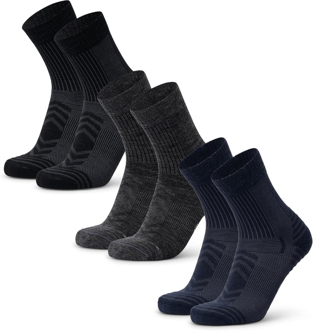 DANISH ENDURANCE Merino Wool Hiking Socks, Lightweight, 3 & 5-Pack
