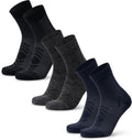 DANISH ENDURANCE Merino Wool Hiking Socks, Lightweight, 3 & 5-Pack