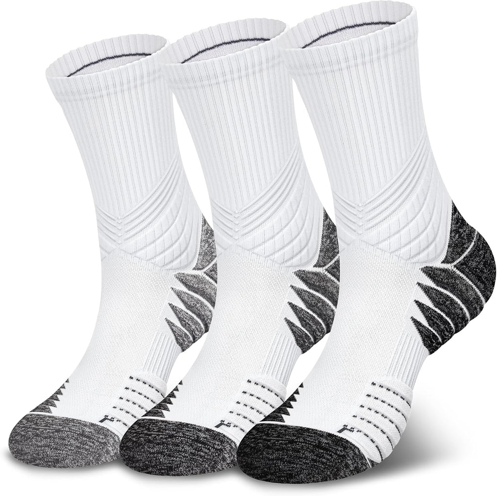 Hylaea Unisex Crew Socks for Running Athletic, Comperssion & No Blisters