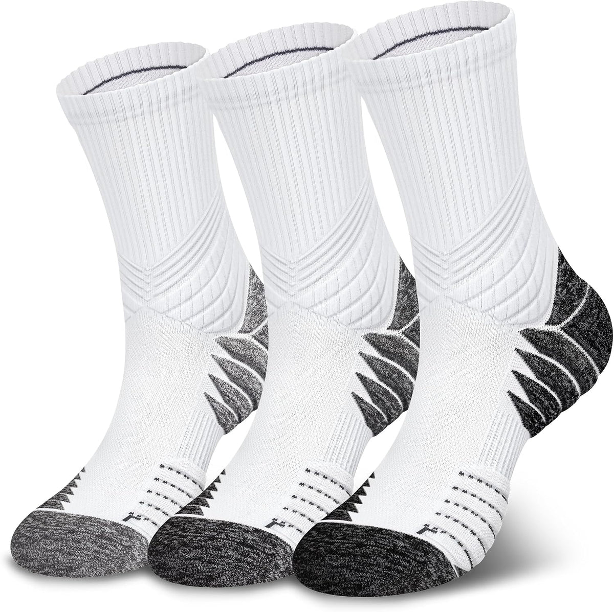 Hylaea Unisex Crew Socks for Running Athletic, Comperssion & No Blisters