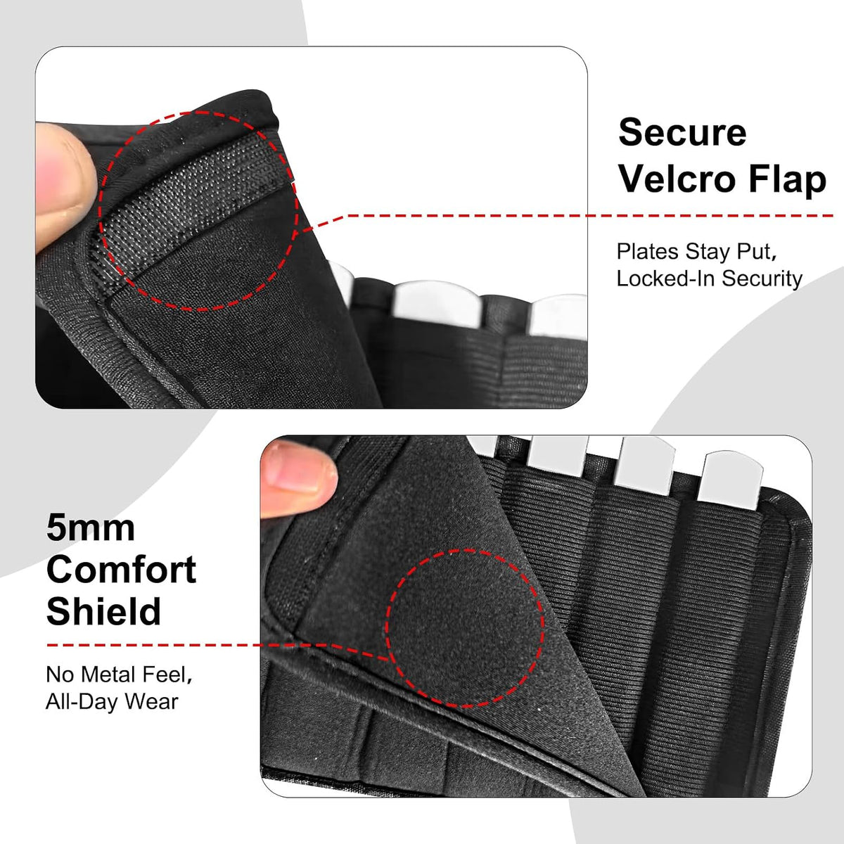 ELEAMY Adjustable Ankle Weights for Women & Men - 1-8/15lb Pair - Black
