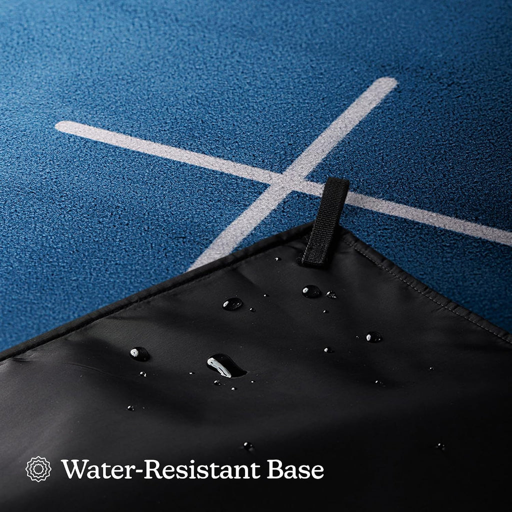 Nomadix Festival Blanket - Perfect for Picnics, Camping, & Lawn Seating - Plush Top & Water Resistant Base - Made with Post Consumer Recycled Materials - Barton Blue - 60x72