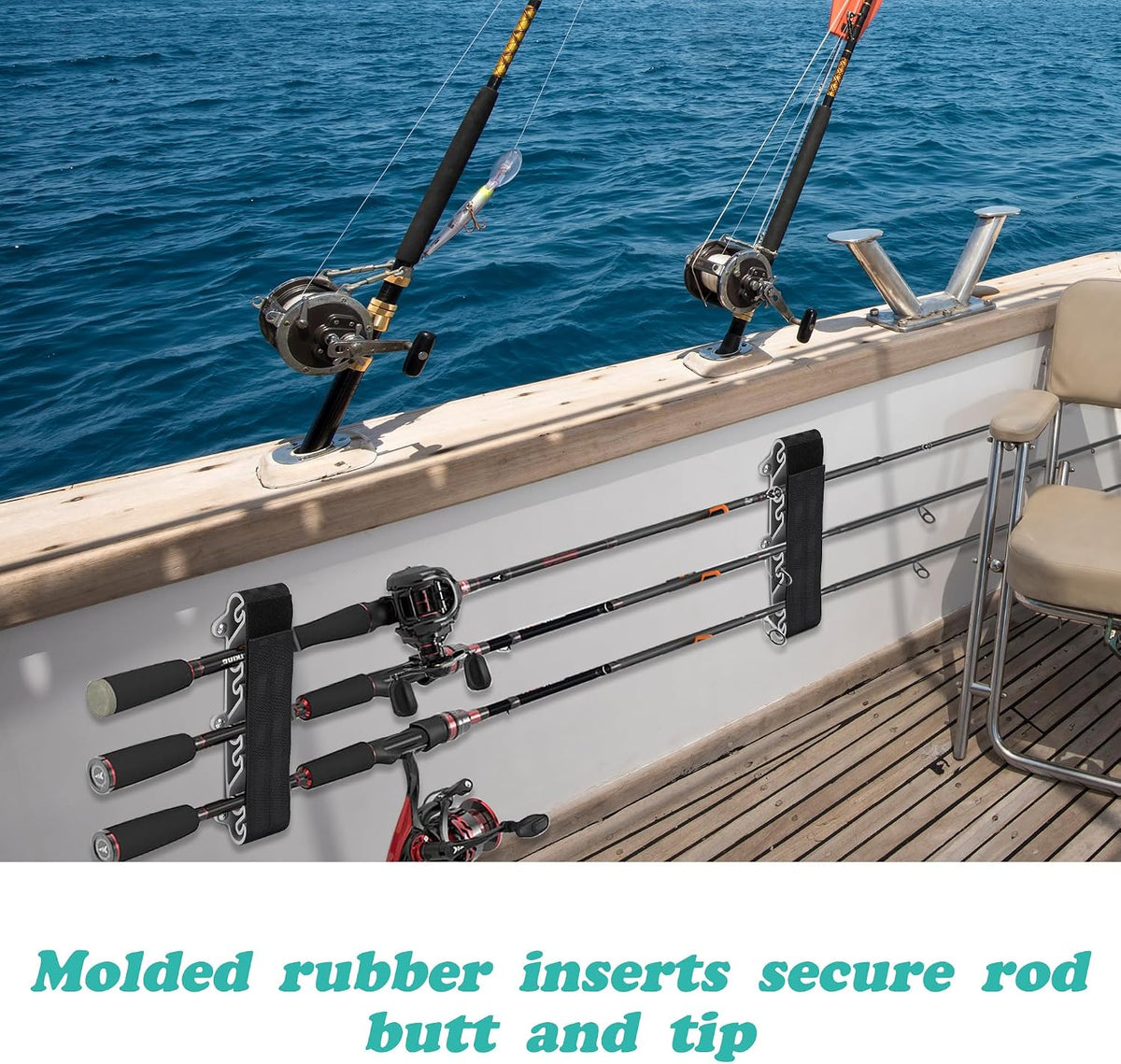 2 Pack Boating Vertical Fishing Rod Holders, Vertical Fishing Rod Rack
