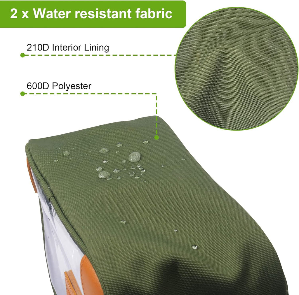 Lermende Toiletry Bag, Clear Shaving Dopp Kit for Men Travel Toiletry Bag with Hand Strap Unisex Bathroom Toiletries Organiser-Green
