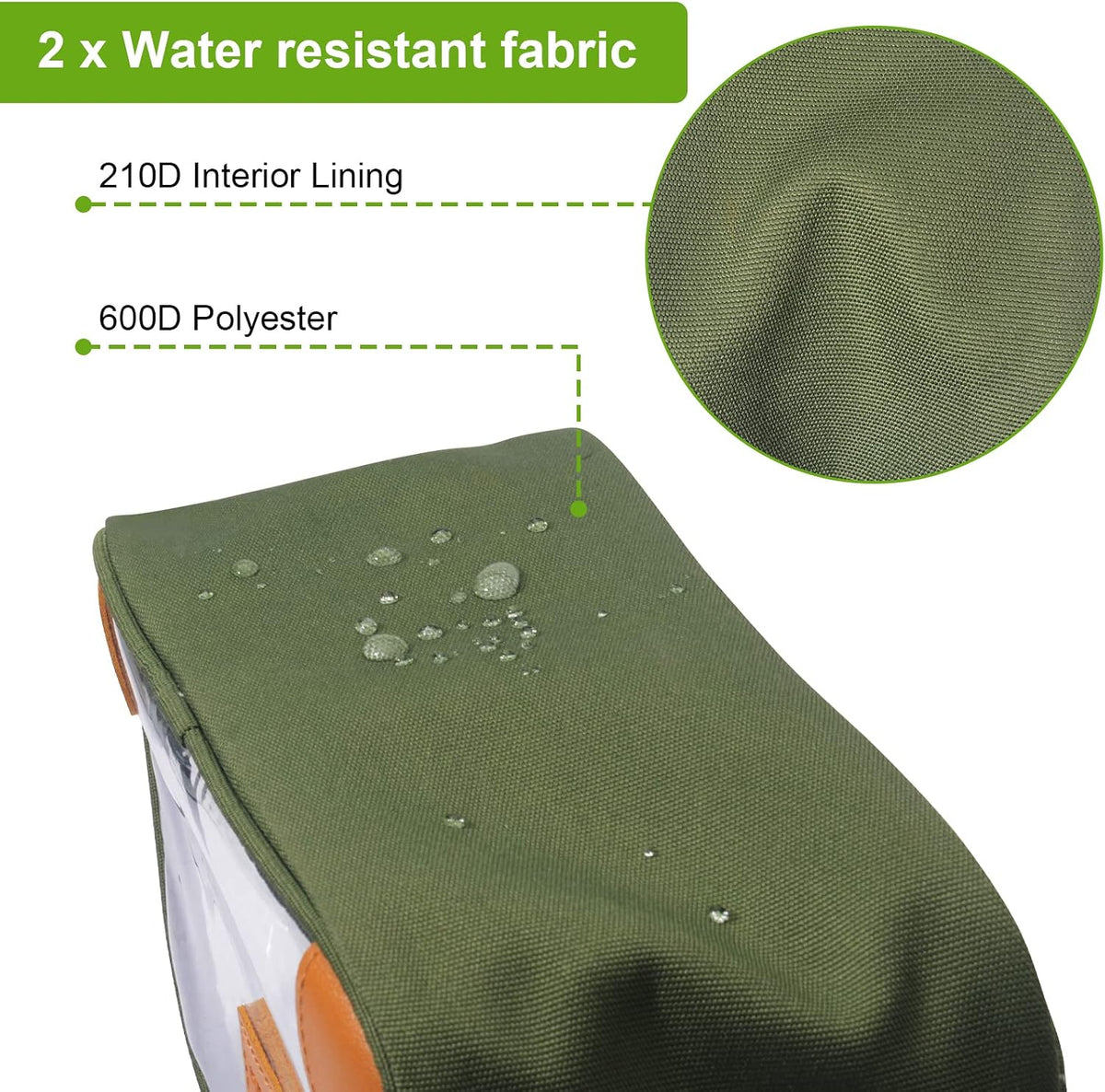 Lermende Toiletry Bag, Clear Shaving Dopp Kit for Men Travel Toiletry Bag with Hand Strap Unisex Bathroom Toiletries Organiser-Green