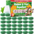 Rodent Mole Repellent Indoor Outdoor - 32 Packs Peppermint Essential Oil Extra Strength for Mice Rat Mouse Bug Spider Roach Repellent Pouches, Moth Balls Pest Control Natural Home Safe