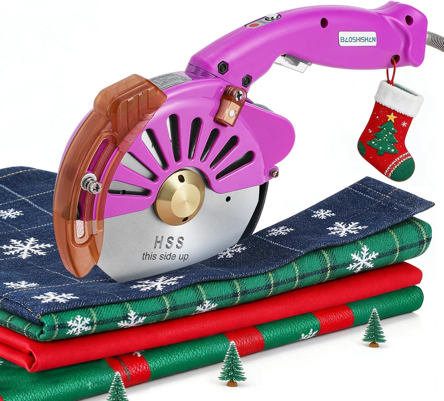 BAOSHISHAN 100mm Plug-in Electric Fabric Rotary Cutter Heavy Duty