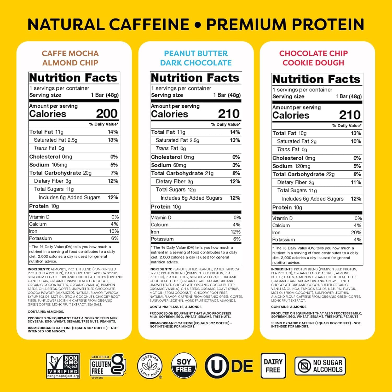QES Energy Bars, Chocolate Fix 12-Pack, Caffeine, 10g Protein, Gluten Free