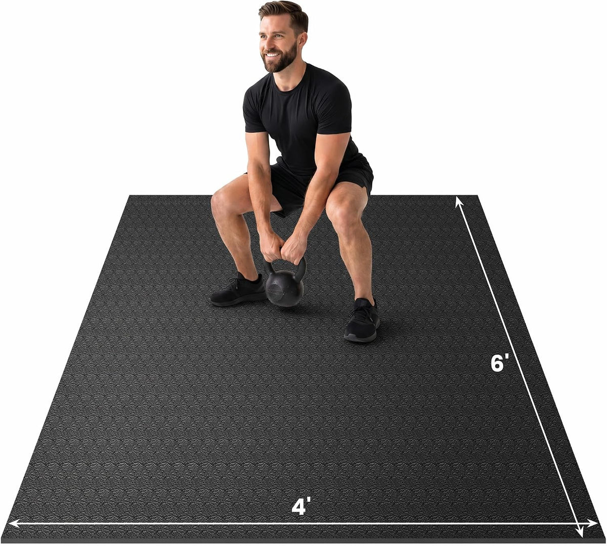 Stepwaver Large Exercise Mat for Home Workout, 6x4/7x5/8x5/9x5/10x5 FT