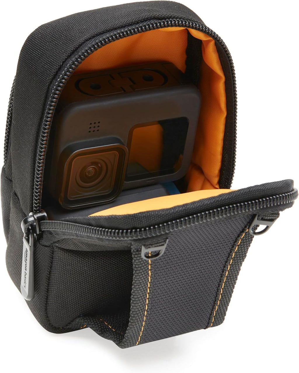 Amazon Basics Large Point and Shoot Padded Camera Case with Adjustable Shoulder Strap, Belt Loop, Interior Dimension 5.2 x 3.2 x 1 inches, Black