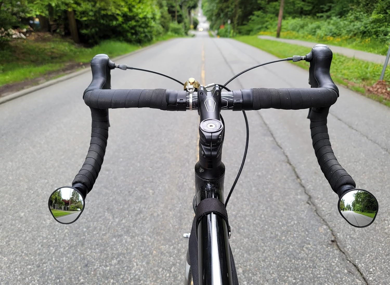 Hafny Drop Bar Bike Mirror, HD Automotive Grade Glass, Shatter-Proof, Super Convex Lens, Bar End Mirror, Cycling Mirror, HF-M956-FR06 (Silver Glass)
