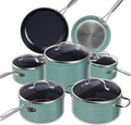 Nuwave Healthy Duralon Blue Ceramic Nonstick Cookware Set, PFAS Free
