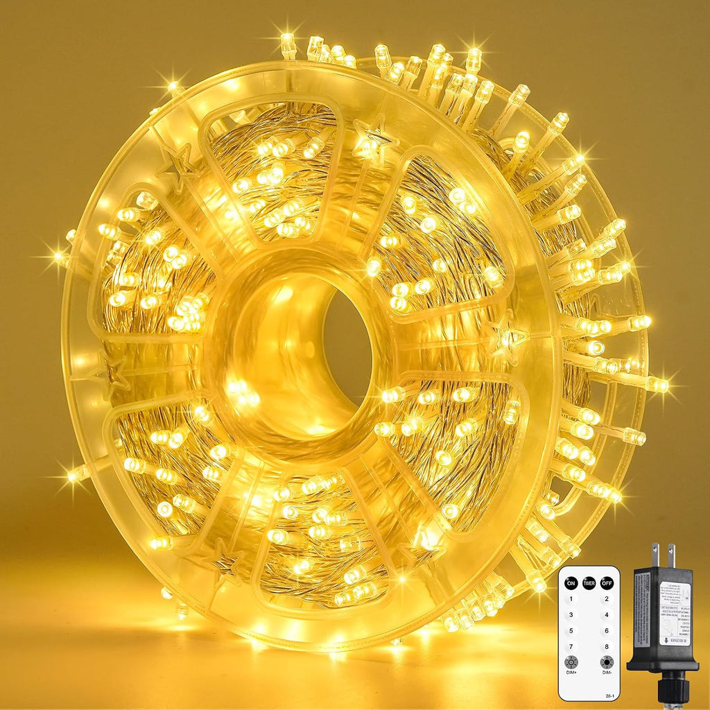 JMEXSUSS 400 LED Christmas Lights Outdoor, Classroom Lights Plug in