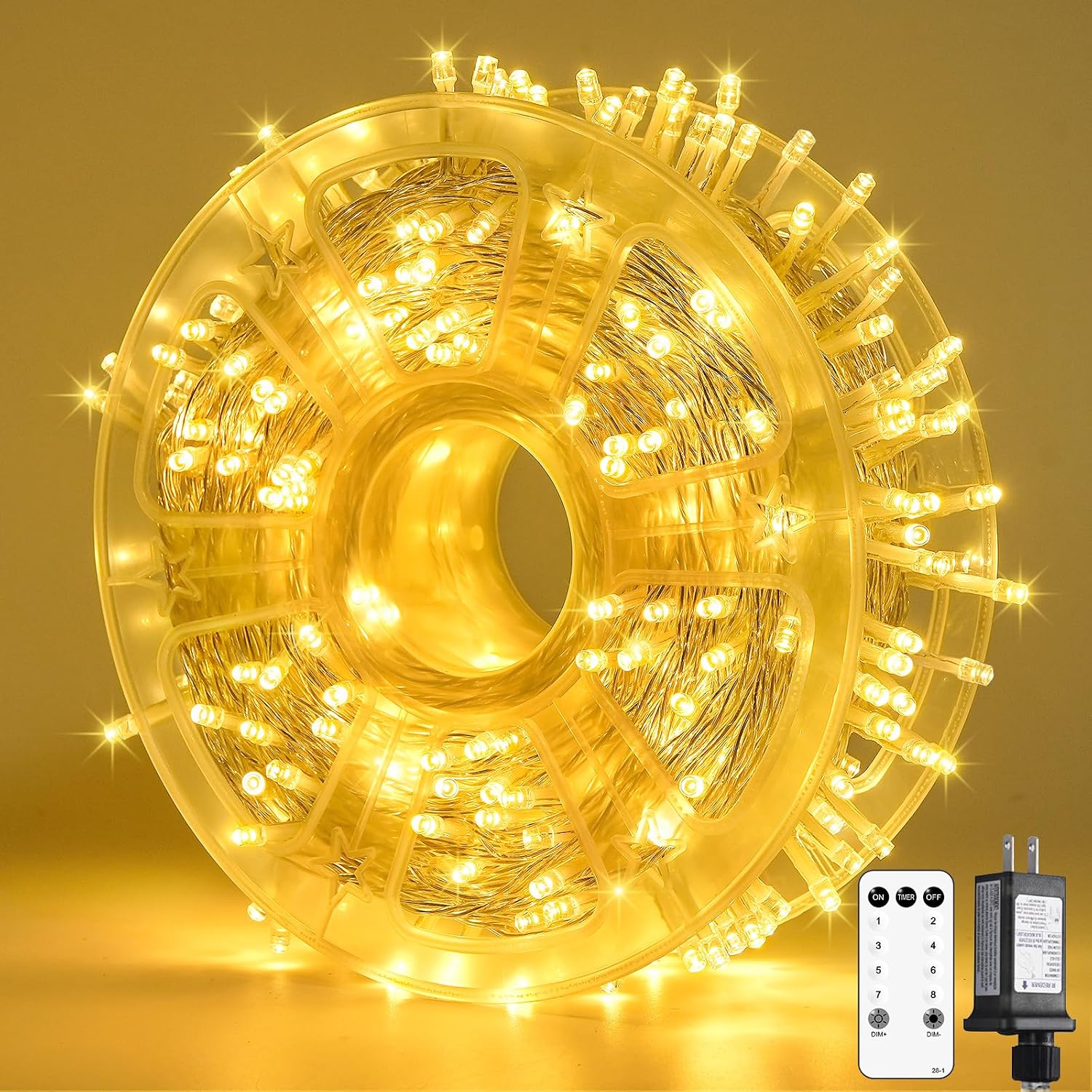 JMEXSUSS 400 LED Christmas Lights Outdoor, Classroom Lights Plug in