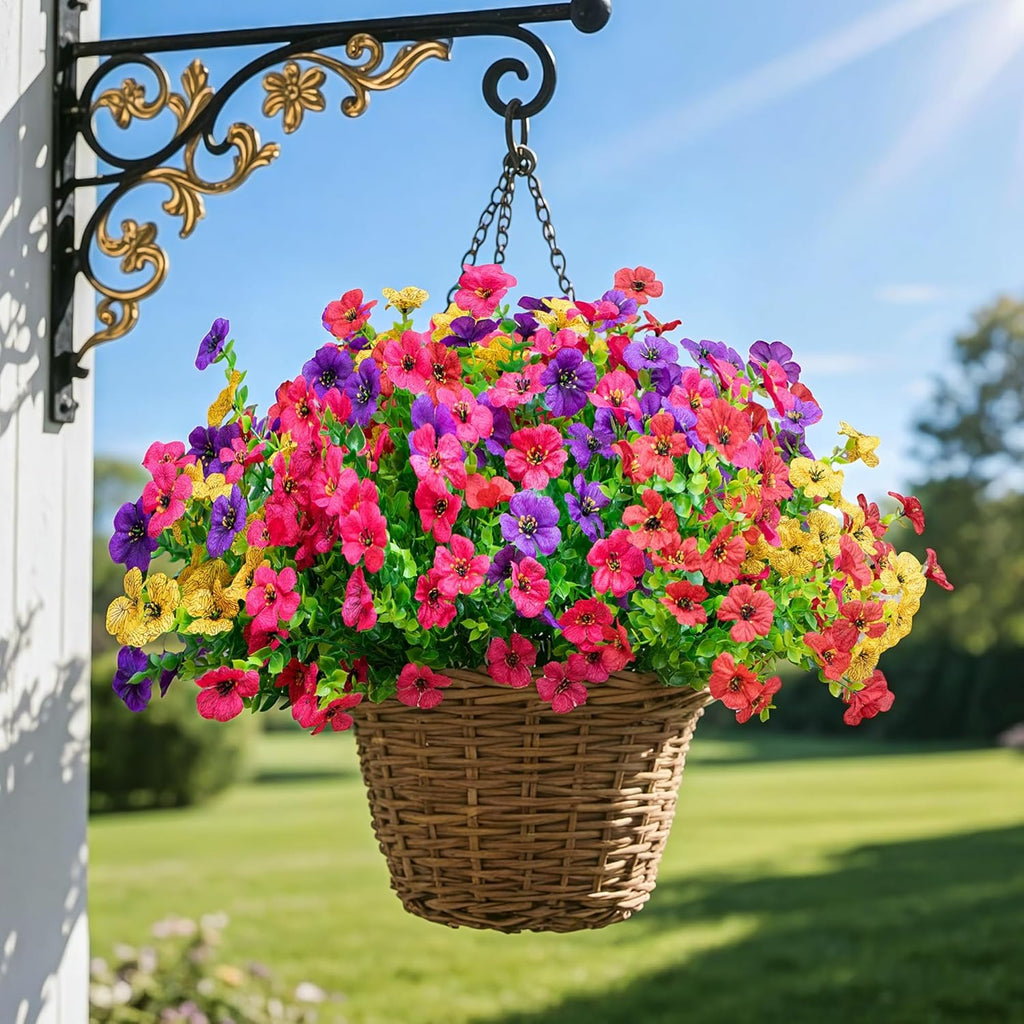 Artificial Flowers for Outdoors Fake Flowers Faux Plant Spring Summer Decor