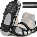 Ice Cleats Crampons for Shoes and Boots Anti Slip Snow Cleats 24 Shoe Spikes for Snow and Ice Grippers Crampons for Hiking Boots Women Men Kids Winter Walking Hiking Fishing