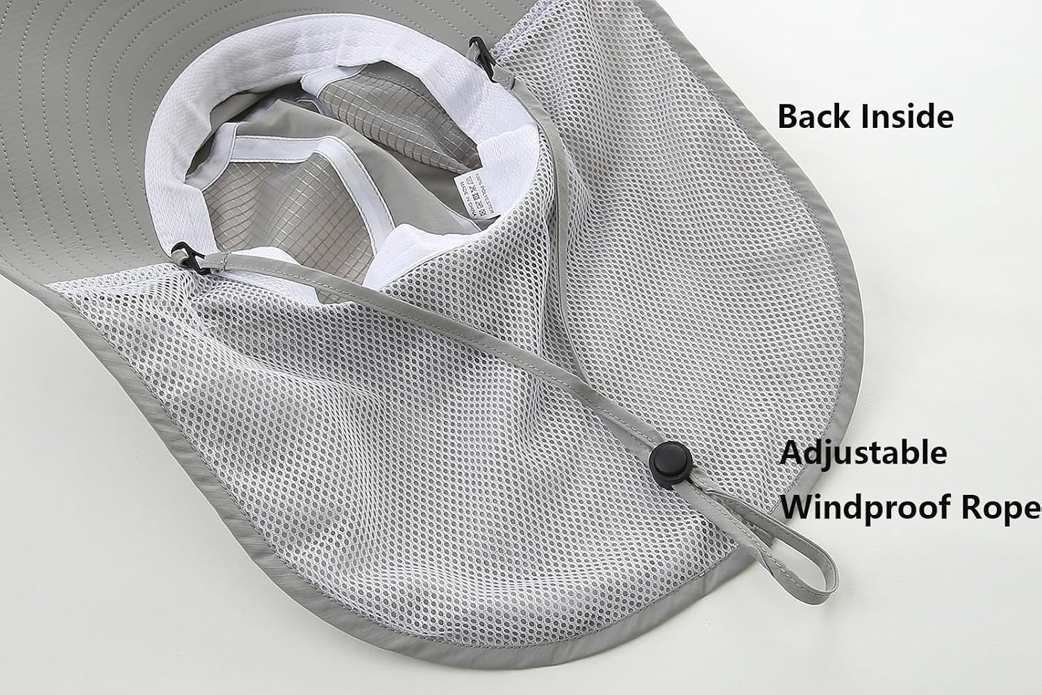 UV Sun Protection Hat Women Foldable Neck Flap Wide Brim Fishing Hat with Ponytail Hole for Women