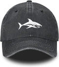 Embroidered Baseball Cap Adjustable Vintage Washed Distressed Denim Baseball Hat for Women Men