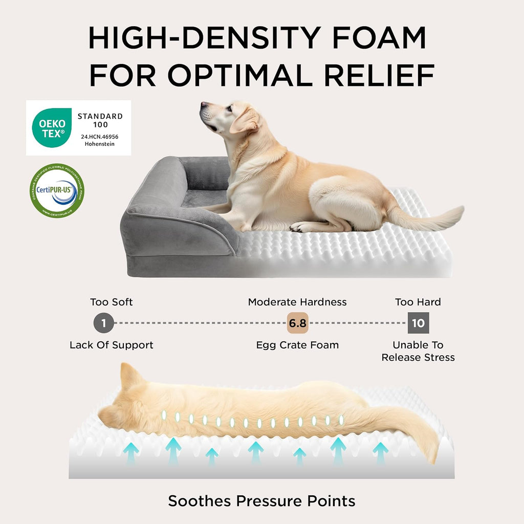 Bedsure Orthopedic Dog Beds Large Sized Dog with Removable Washable Cover