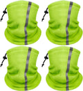 Winter Neck Warmer Gaiter: 4 Pack Hi Vis Reflective Face Cover