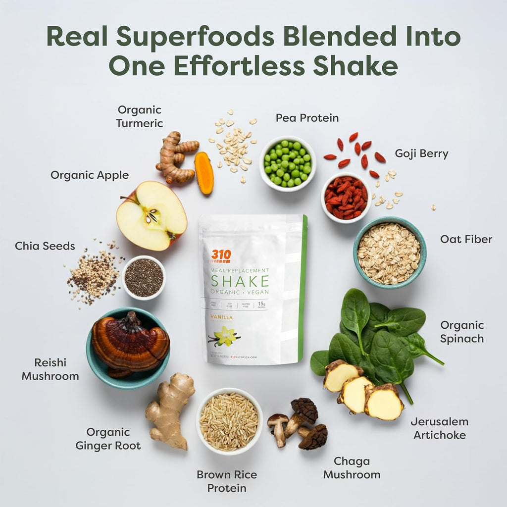 310 Nutrition Organic All-In-One Meal Replacement Shake Powder - Vanilla