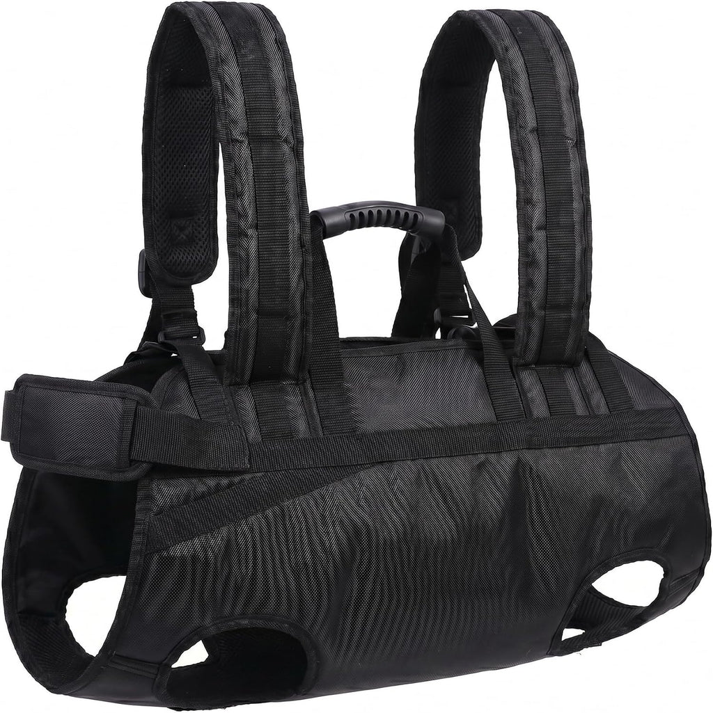 2 in 1 Dog Lift Harness Backpack Carrier, Full Body Support Sling for Senior Injured Disabled Dogs, Adjustable Pet Mobility Aid for Post Surgery Recovery Travel Hiking Car Rides, XL