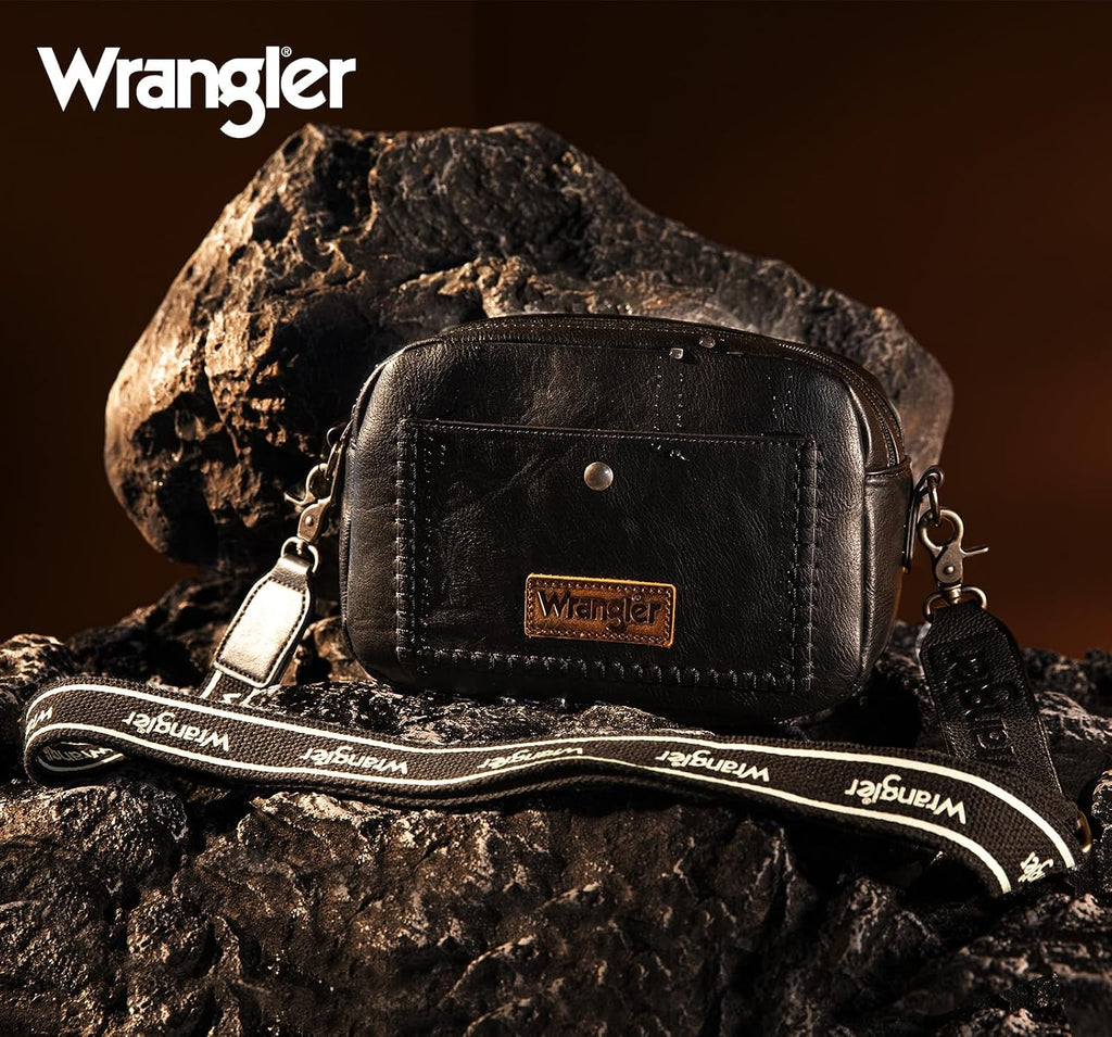 Wrangler Crossbody Purses for Women Trendy Camera Bag with Wide Strap