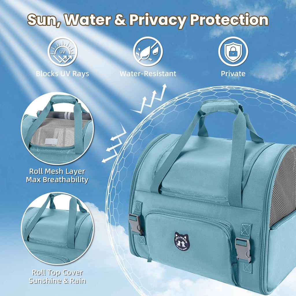 Lollimeow Expandable Large Cat Carrier Backpack, Supports up to 14 lbs