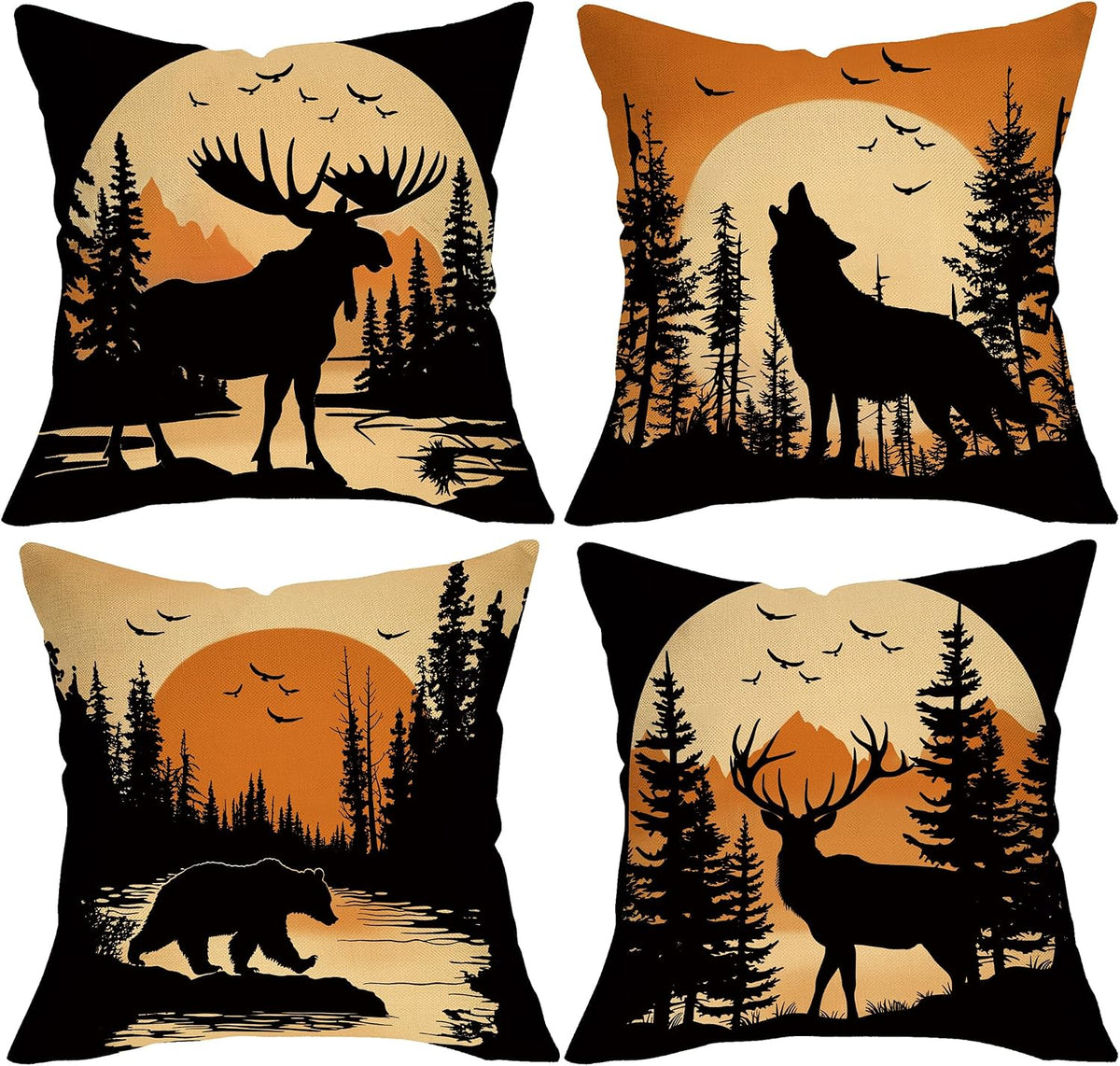 Camper Decorative Throw Pillow Covers 18 x 18 Set of 4