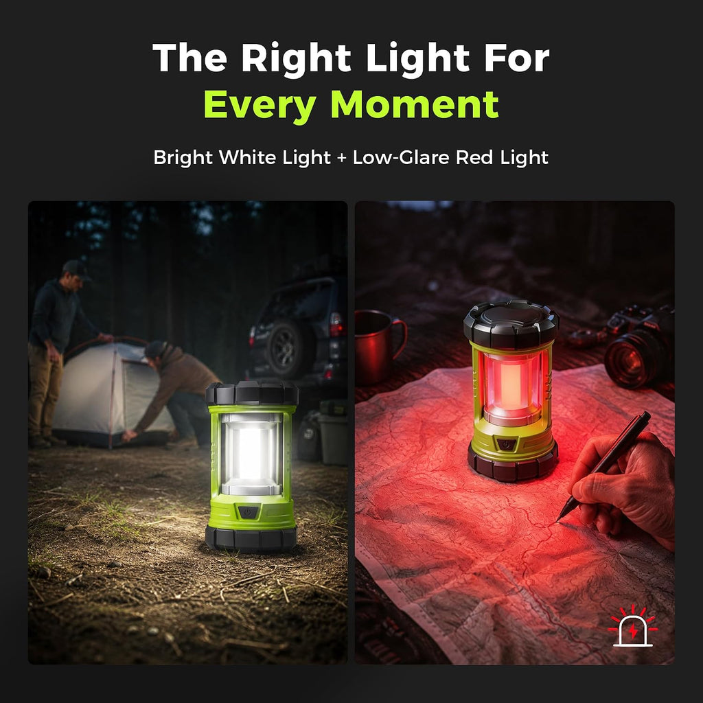 elesall Camping Lantern, 3000LM LED Rechargeable Battery Operated Lantern, 5 Light Modes, COB Waterproof Lantern Flashlight, Camping Light for Power Outage, Hurricane, Survival, Hiking